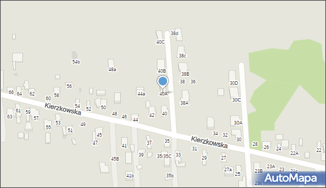 Radom, Kierzkowska, 40A, mapa Radomia