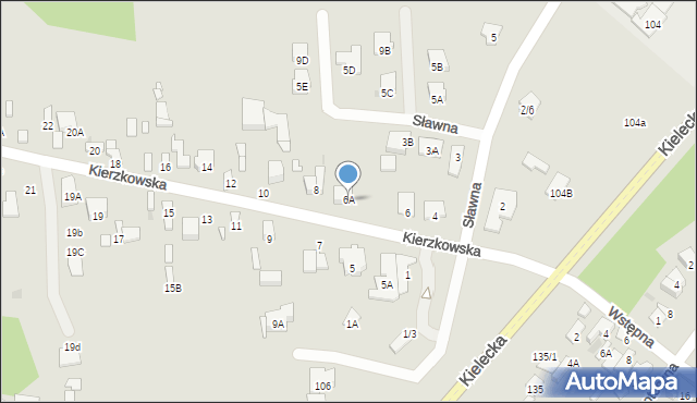 Radom, Kierzkowska, 6A, mapa Radomia