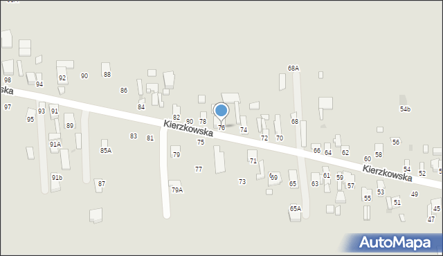 Radom, Kierzkowska, 76, mapa Radomia