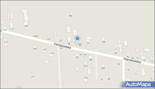 Radom, Kierzkowska, 96, mapa Radomia