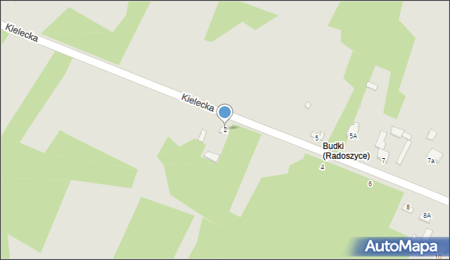 Radoszyce, Kielecka, 2, mapa Radoszyce