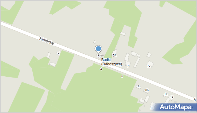 Radoszyce, Kielecka, 5, mapa Radoszyce