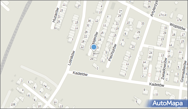 Radzionków, Kirasjerów, 27, mapa Radzionków