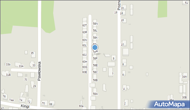 Ruda Śląska, Kingi, 58G, mapa Rudy Śląskiej