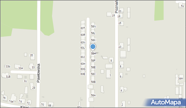 Ruda Śląska, Kingi, 58H, mapa Rudy Śląskiej