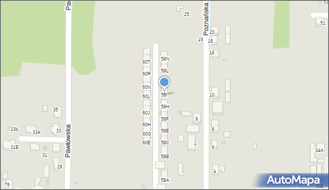 Ruda Śląska, Kingi, 58I, mapa Rudy Śląskiej