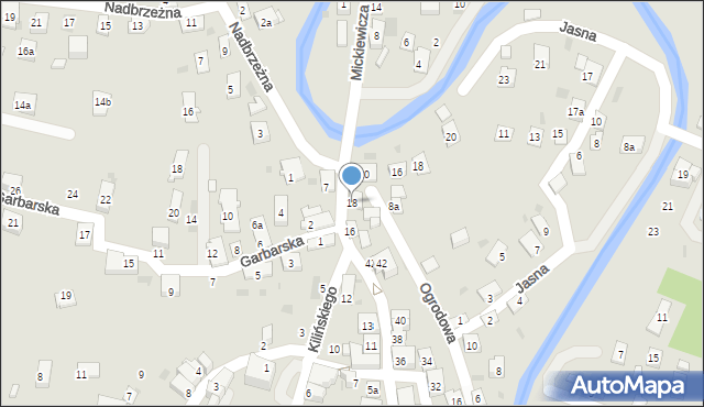 Rymanów, Kilińskiego Jana, płk., 18, mapa Rymanów