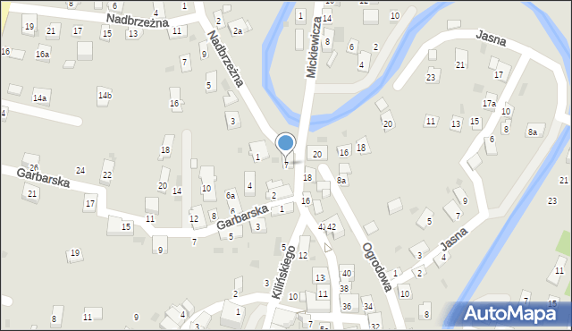 Rymanów, Kilińskiego Jana, płk., 7, mapa Rymanów