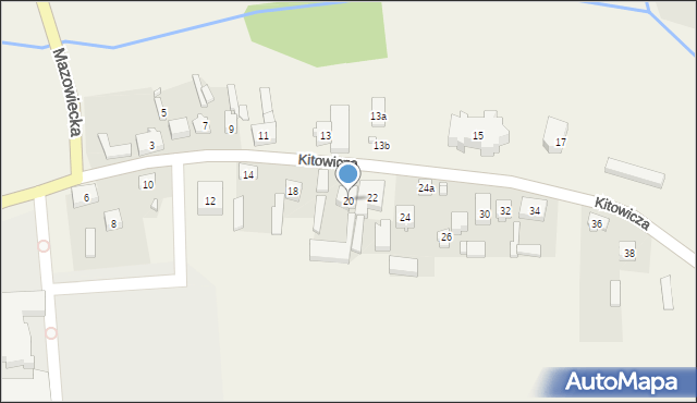 Rzeczyca, Kitowicza Jędrzeja, ks., 20, mapa Rzeczyca