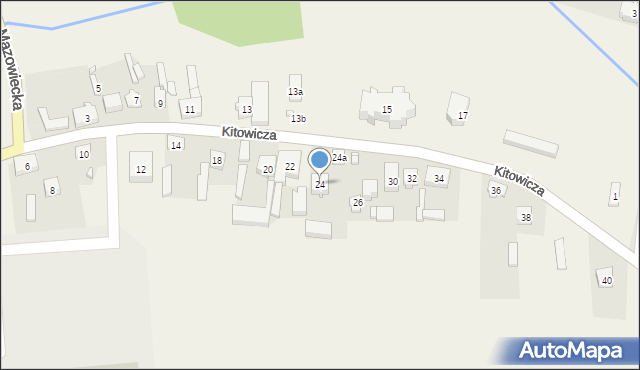 Rzeczyca, Kitowicza Jędrzeja, ks., 24, mapa Rzeczyca