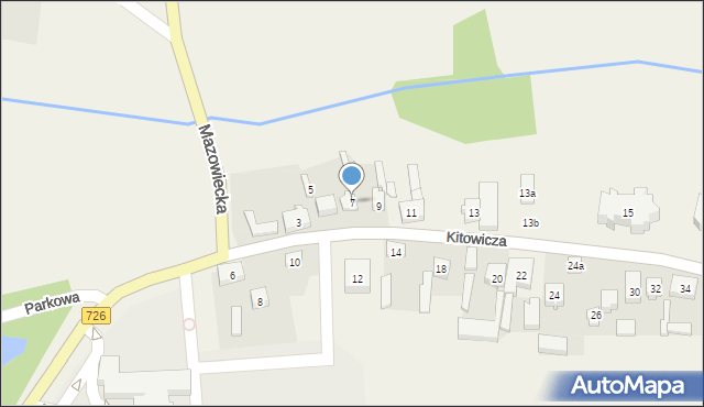 Rzeczyca, Kitowicza Jędrzeja, ks., 7, mapa Rzeczyca