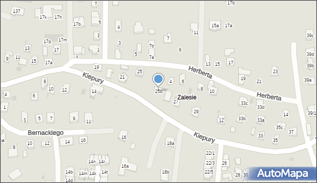 Rzeszów, Kiepury Jana, 25b, mapa Rzeszów