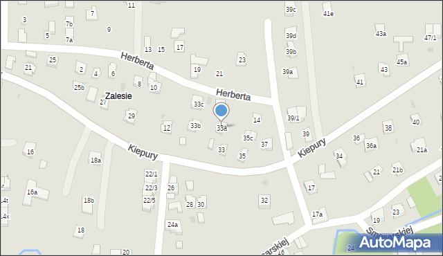 Rzeszów, Kiepury Jana, 33a, mapa Rzeszów