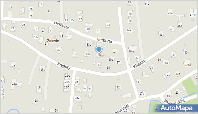 Rzeszów, Kiepury Jana, 33e, mapa Rzeszów