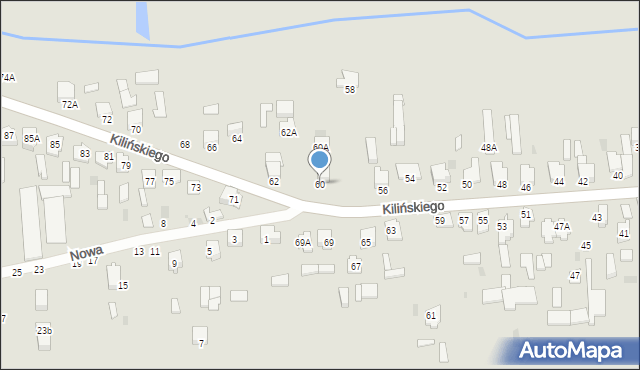 Siemiatycze, Kilińskiego Jana, płk., 60, mapa Siemiatycze