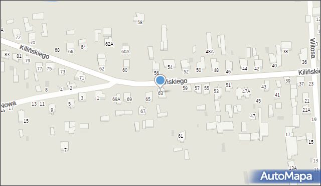 Siemiatycze, Kilińskiego Jana, płk., 63, mapa Siemiatycze