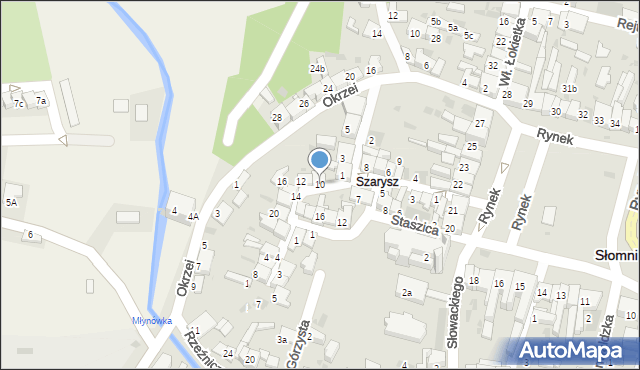 Słomniki, Kilińskiego Jana, płk., 10, mapa Słomniki