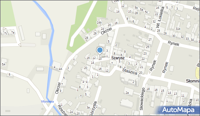 Słomniki, Kilińskiego Jana, płk., 10a, mapa Słomniki