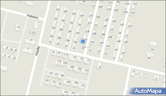 Słupsk, Kiepury Jana, 22, mapa Słupska