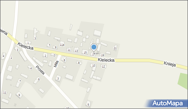 Smyków, Kielecka, 17, mapa Smyków