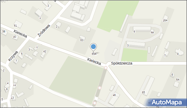 Sobków, Kielecka, 63A, mapa Sobków