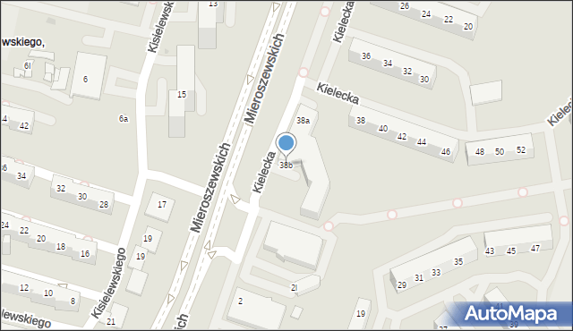 Sosnowiec, Kielecka, 38b, mapa Sosnowca