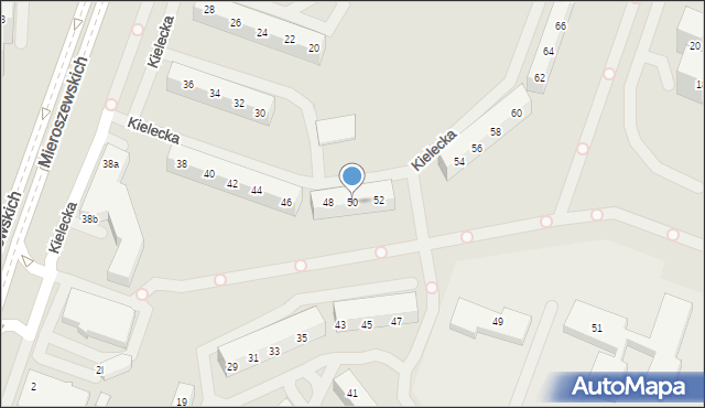 Sosnowiec, Kielecka, 50, mapa Sosnowca