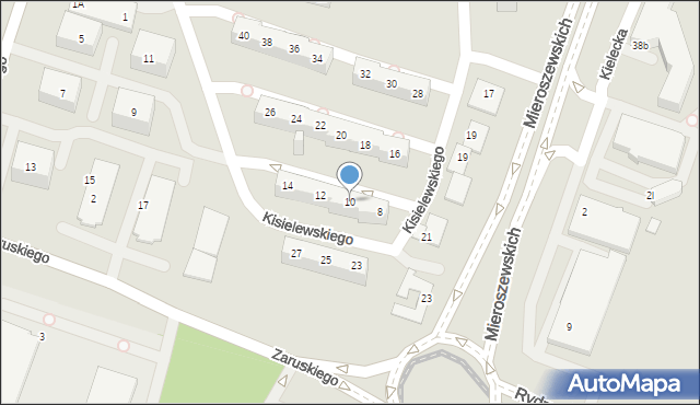 Sosnowiec, Kisielewskiego Stefana, 10, mapa Sosnowca