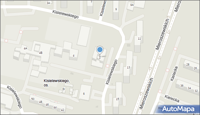 Sosnowiec, Kisielewskiego Stefana, 2, mapa Sosnowca