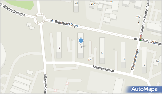 Sosnowiec, Kisielewskiego Stefana, 3, mapa Sosnowca