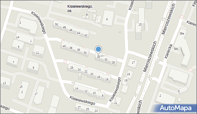 Sosnowiec, Kisielewskiego Stefana, 32, mapa Sosnowca