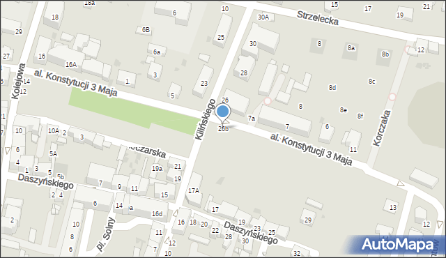 Środa Śląska, Kilińskiego Jana, płk., 26b, mapa Środa Śląska