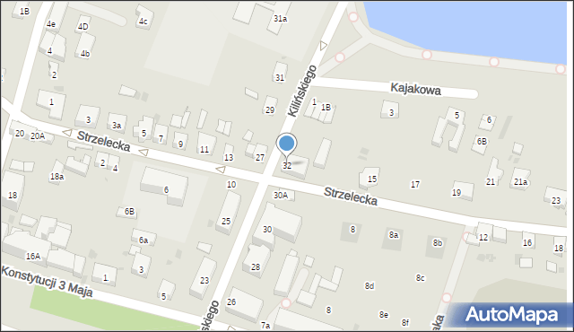 Środa Śląska, Kilińskiego Jana, płk., 32, mapa Środa Śląska