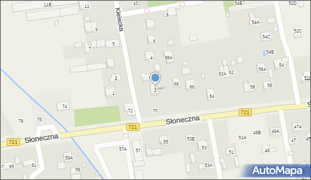 Stara Iwiczna, Kielecka, 2, mapa Stara Iwiczna
