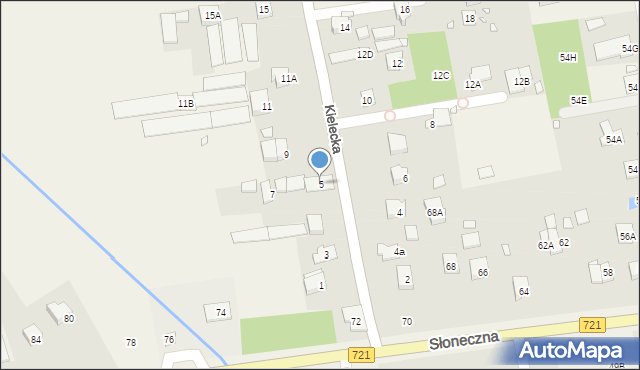 Stara Iwiczna, Kielecka, 5, mapa Stara Iwiczna
