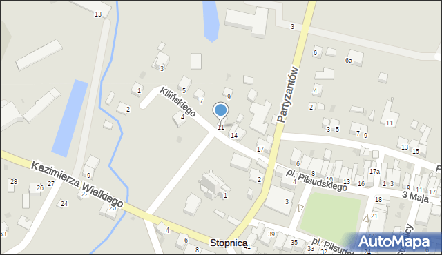 Stopnica, Kilińskiego Jana, płk., 11, mapa Stopnica