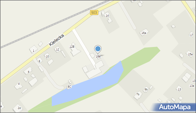 Suchacz, Kielecka, 14a, mapa Suchacz