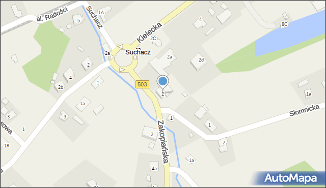 Suchacz, Kielecka, 2, mapa Suchacz