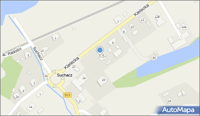 Suchacz, Kielecka, 4a, mapa Suchacz