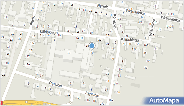 Swarzędz, Kilińskiego Jana, płk., 20, mapa Swarzędz