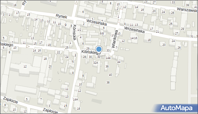 Swarzędz, Kilińskiego Jana, płk., 32, mapa Swarzędz