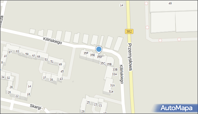 Świdnica, Kilińskiego Jana, płk., 35D, mapa Świdnicy