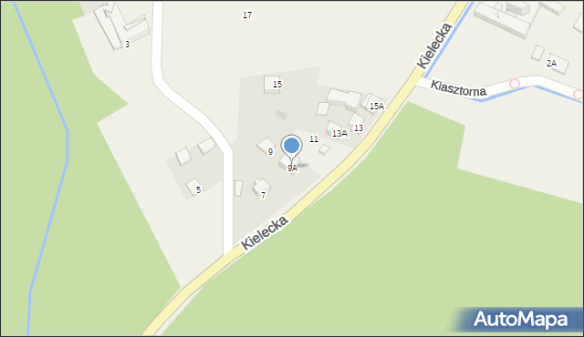 Święta Katarzyna, Kielecka, 9A, mapa Święta Katarzyna