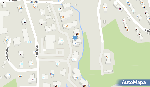 Szklarska Poręba, Kilińskiego Jana, płk., 15i, mapa Szklarska Poręba