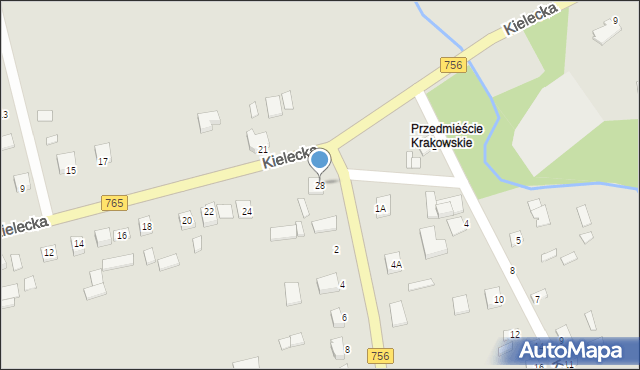 Szydłów, Kielecka, 28, mapa Szydłów