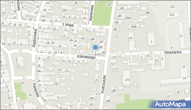 Szydłowiec, Kilińskiego Jana, płk., 2, mapa Szydłowiec