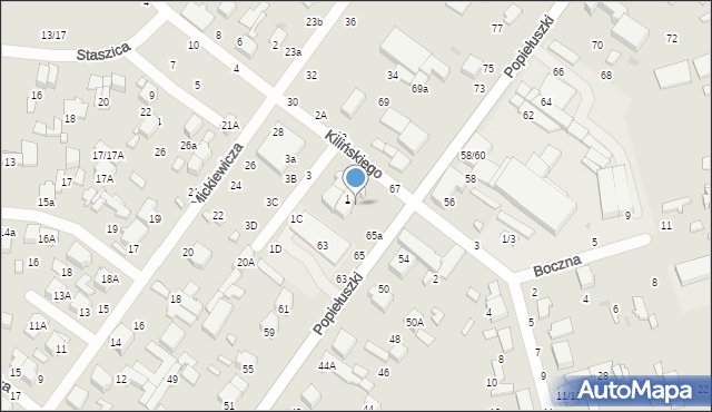 Tomaszów Mazowiecki, Kilińskiego Jana, płk., 1a, mapa Tomaszów Mazowiecki