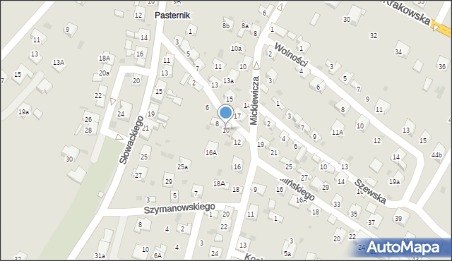 Trzebinia, Kilińskiego Jana, płk., 10, mapa Trzebinia