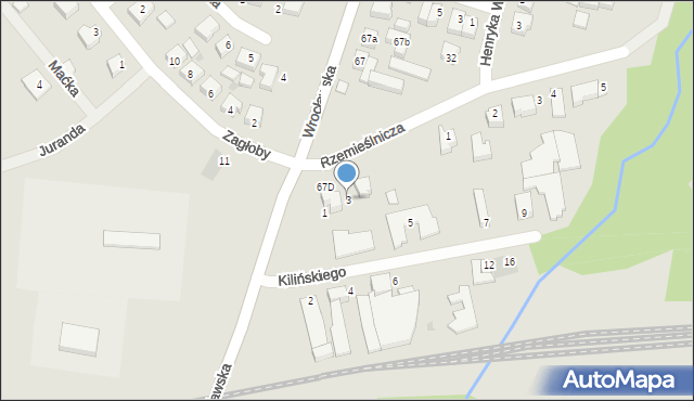 Twardogóra, Kilińskiego Jana, płk., 3, mapa Twardogóra