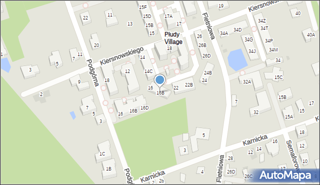 Warszawa, Kiersnowskiego Krzysztofa, 16B, mapa Warszawy